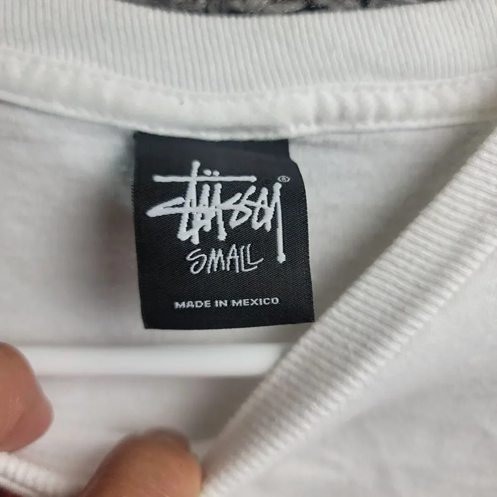 Stussy Sz Small logo T Shirt from the early 2000s Has Stain On Shoulder Pls See - Picture 5 of 9